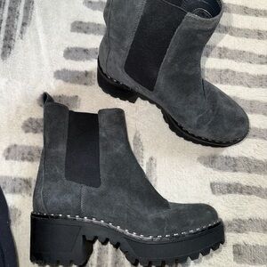 Stylish Gray Suede Ankle Boots